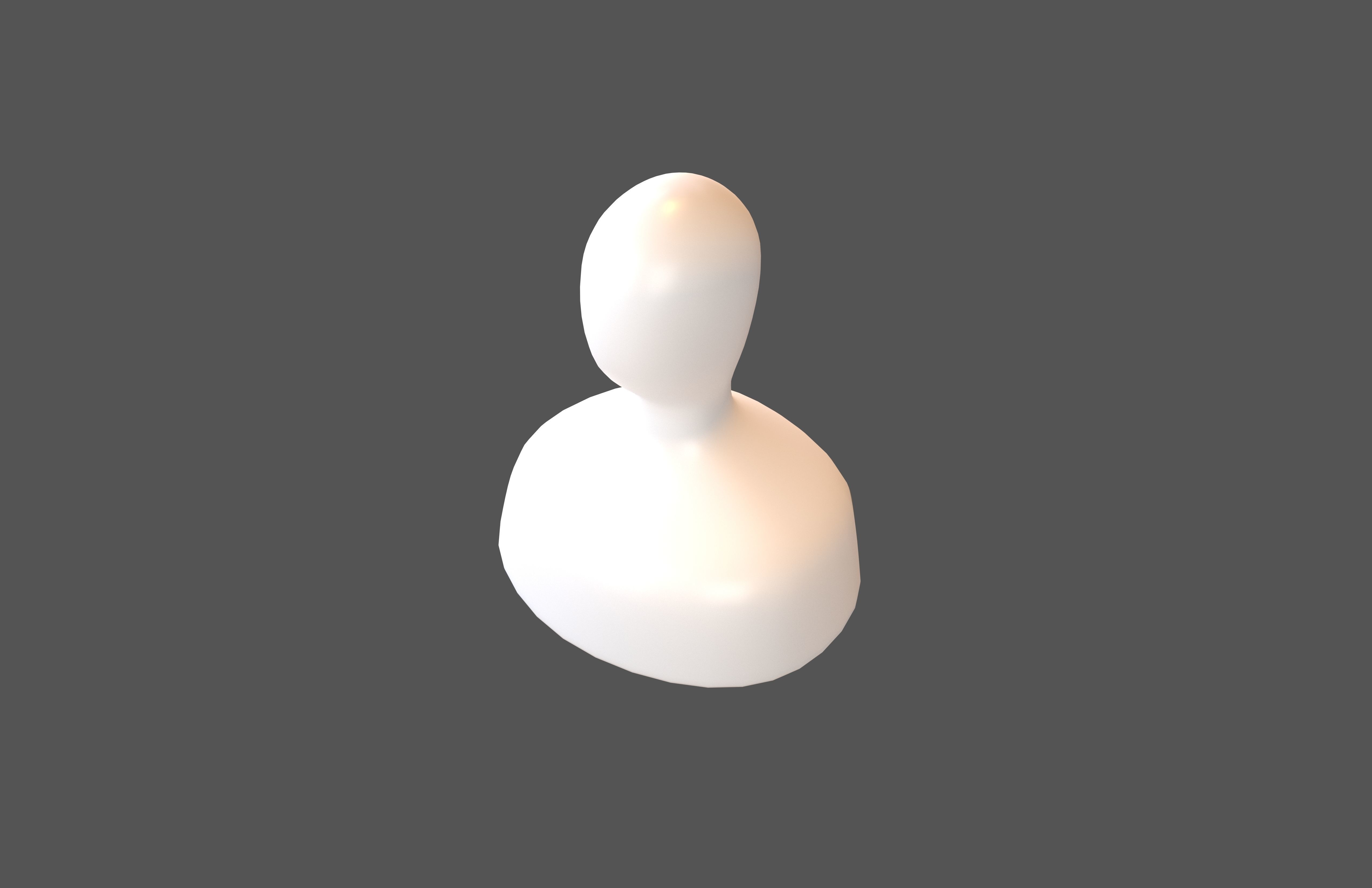Mannequin Head v1 004 Low-poly 3D model_2