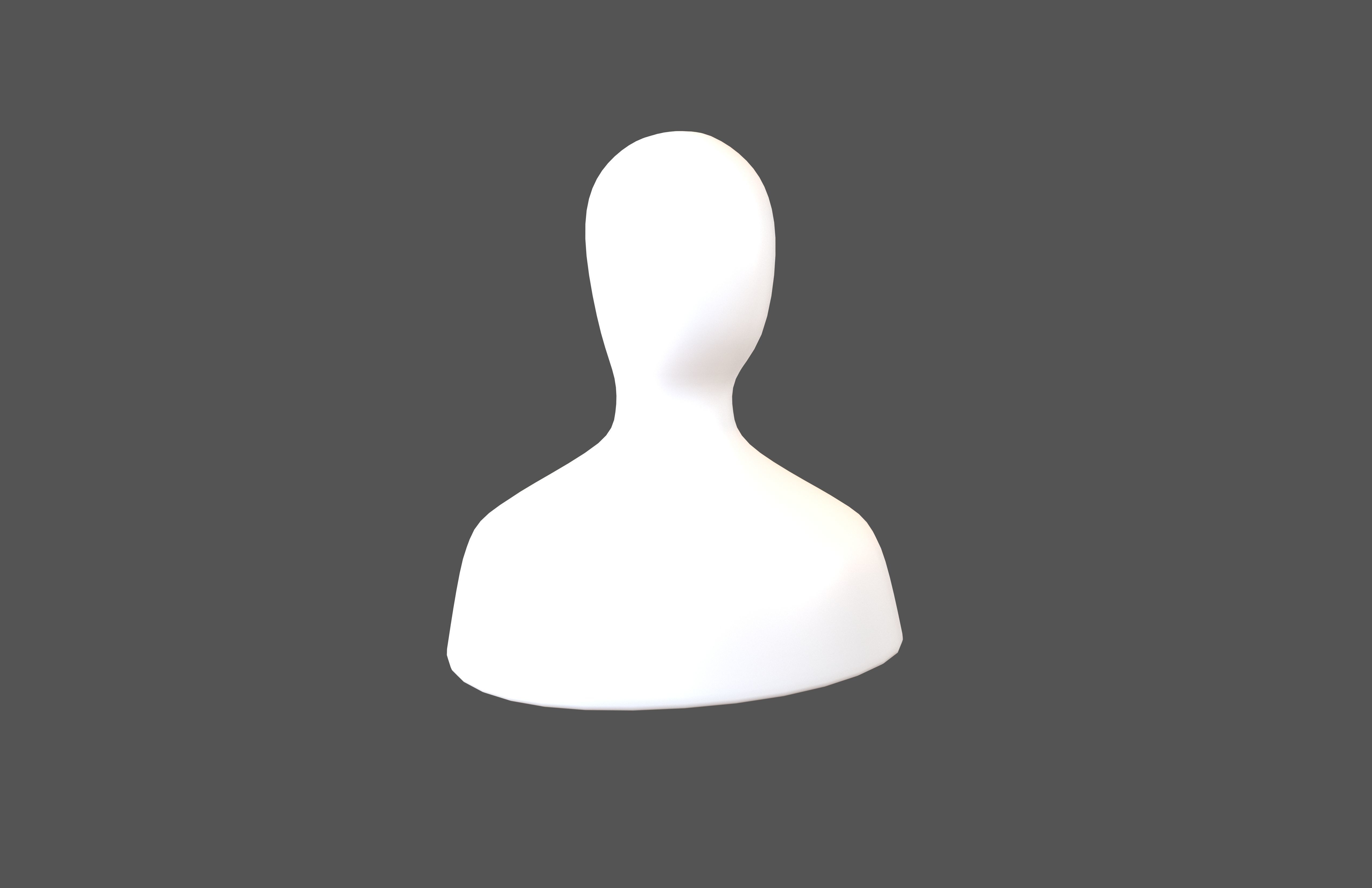 Mannequin Head v1 004 Low-poly 3D model_1