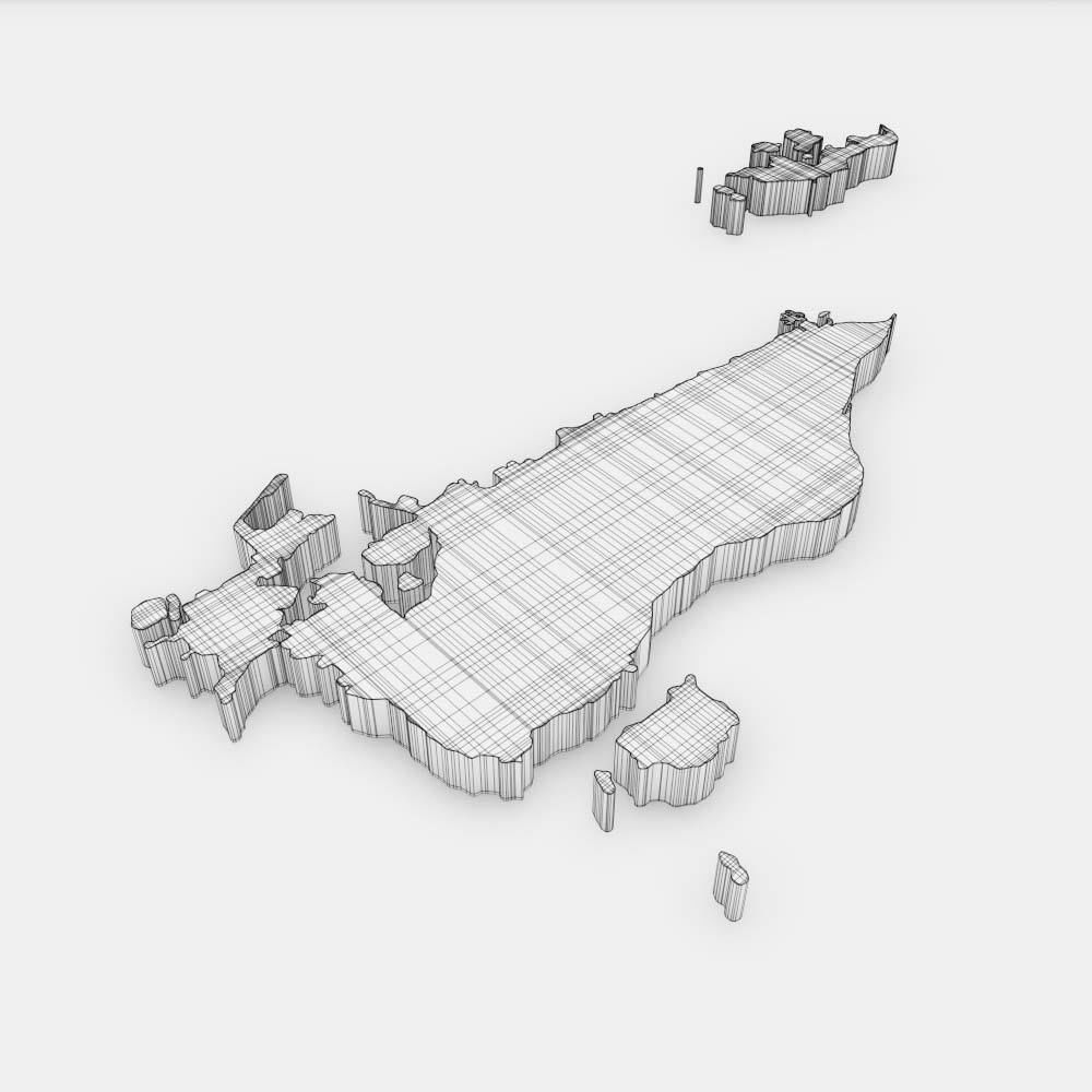 Bahrain country map 3d model 3D model_6