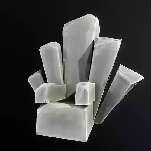low poly throne game ready crystal Low-poly 3D model