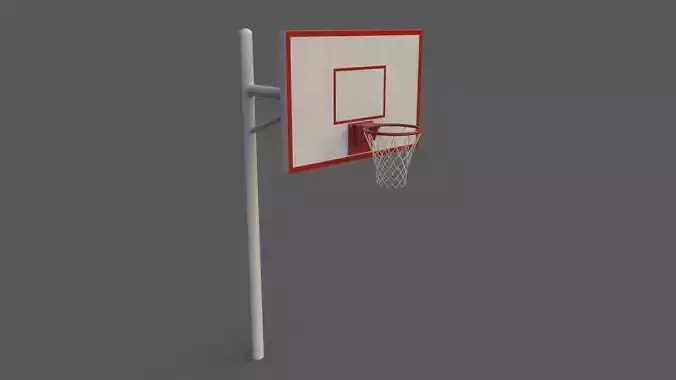 PBR Basketball Stand Hoop Low-poly 3D model