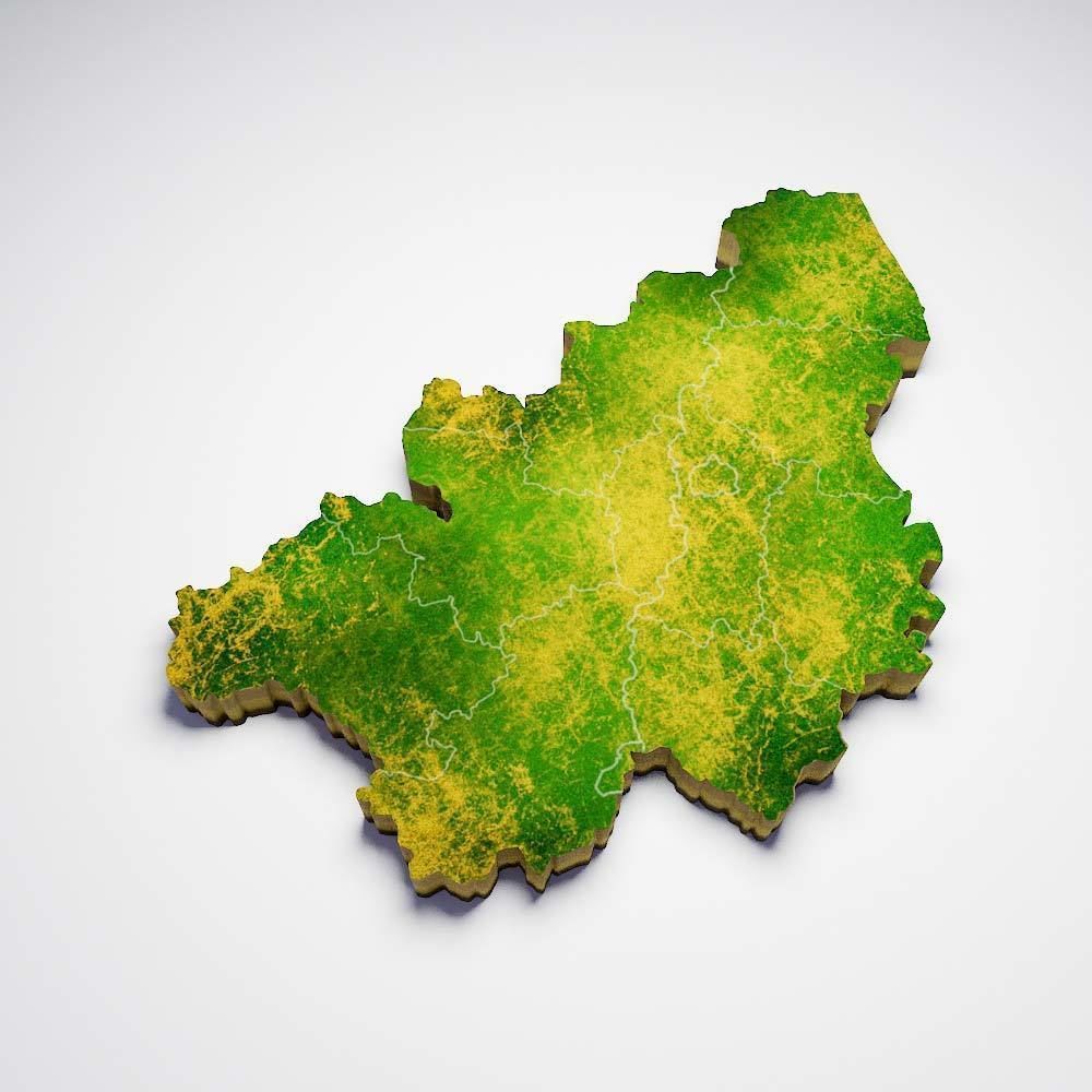 Belgium country map 3d model 3D model_4