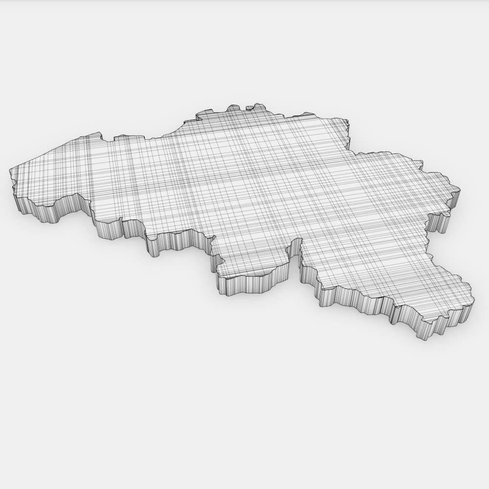 Belgium country map 3d model 3D model_6