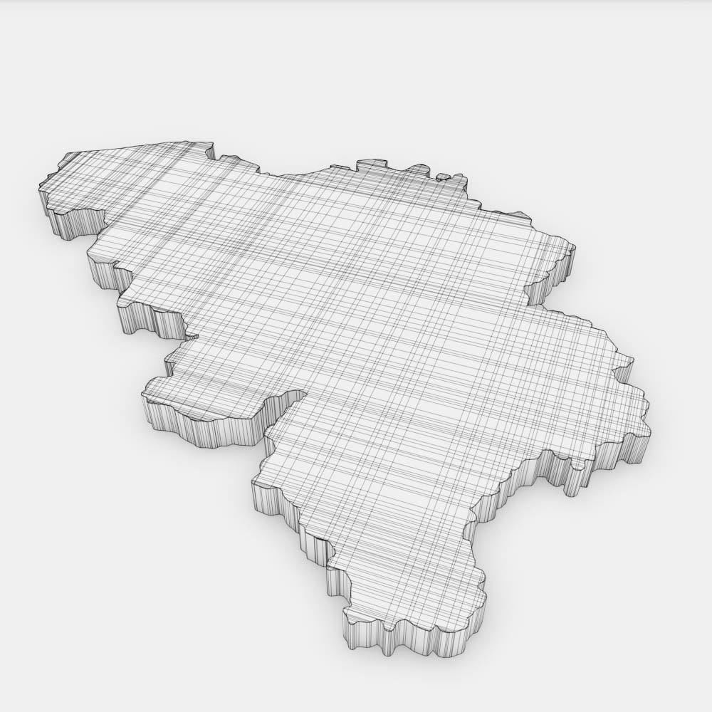 Belgium country map 3d model 3D model_5