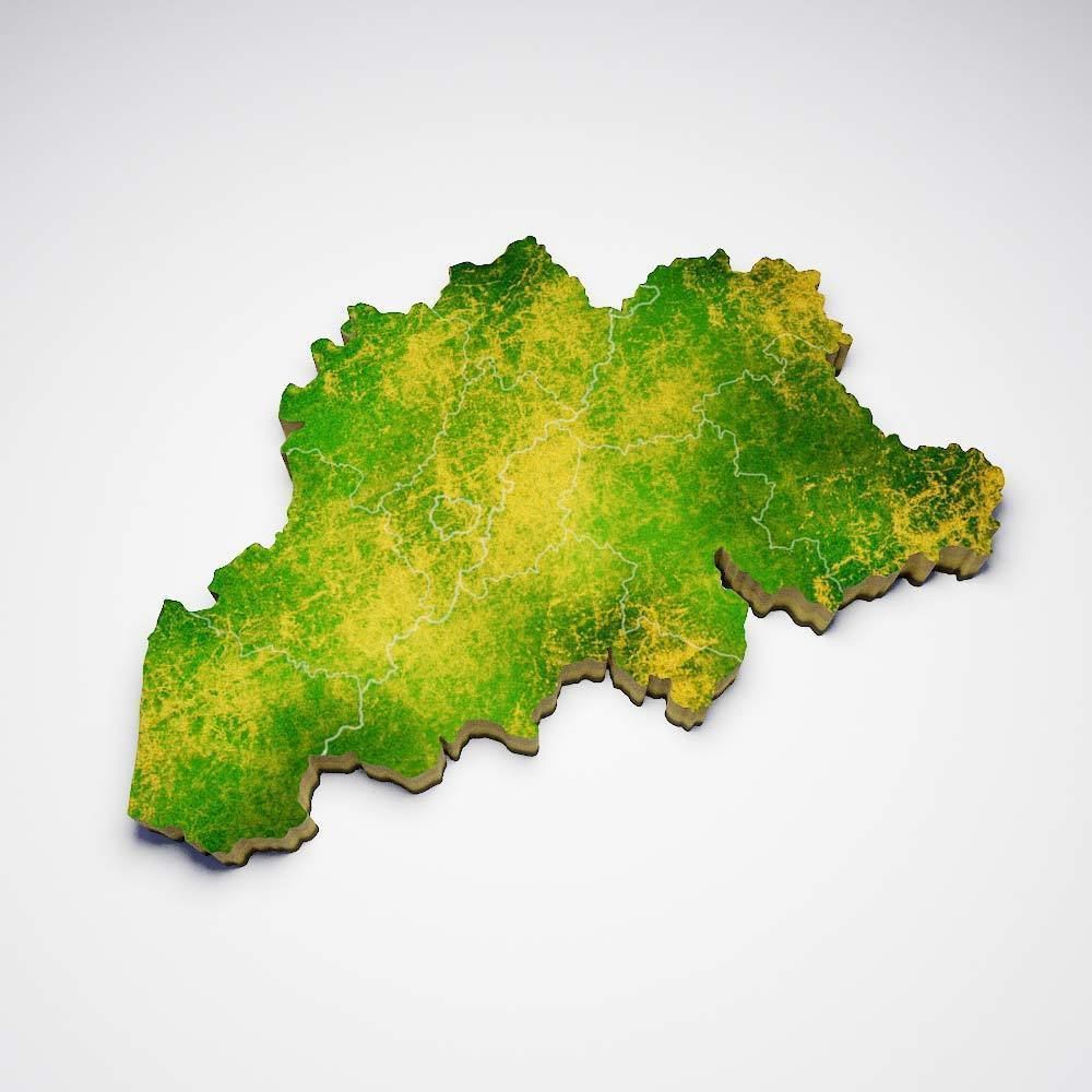 Belgium country map 3d model 3D model_2