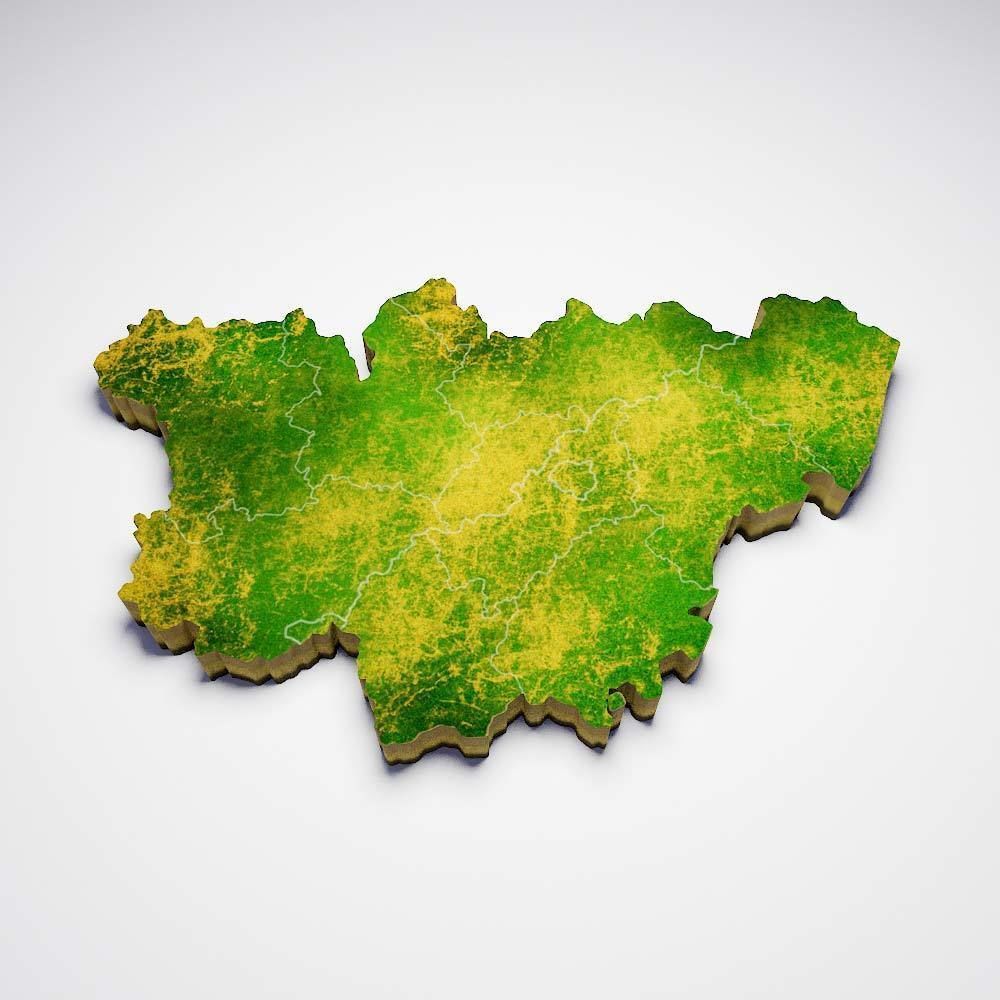 Belgium country map 3d model 3D model_3