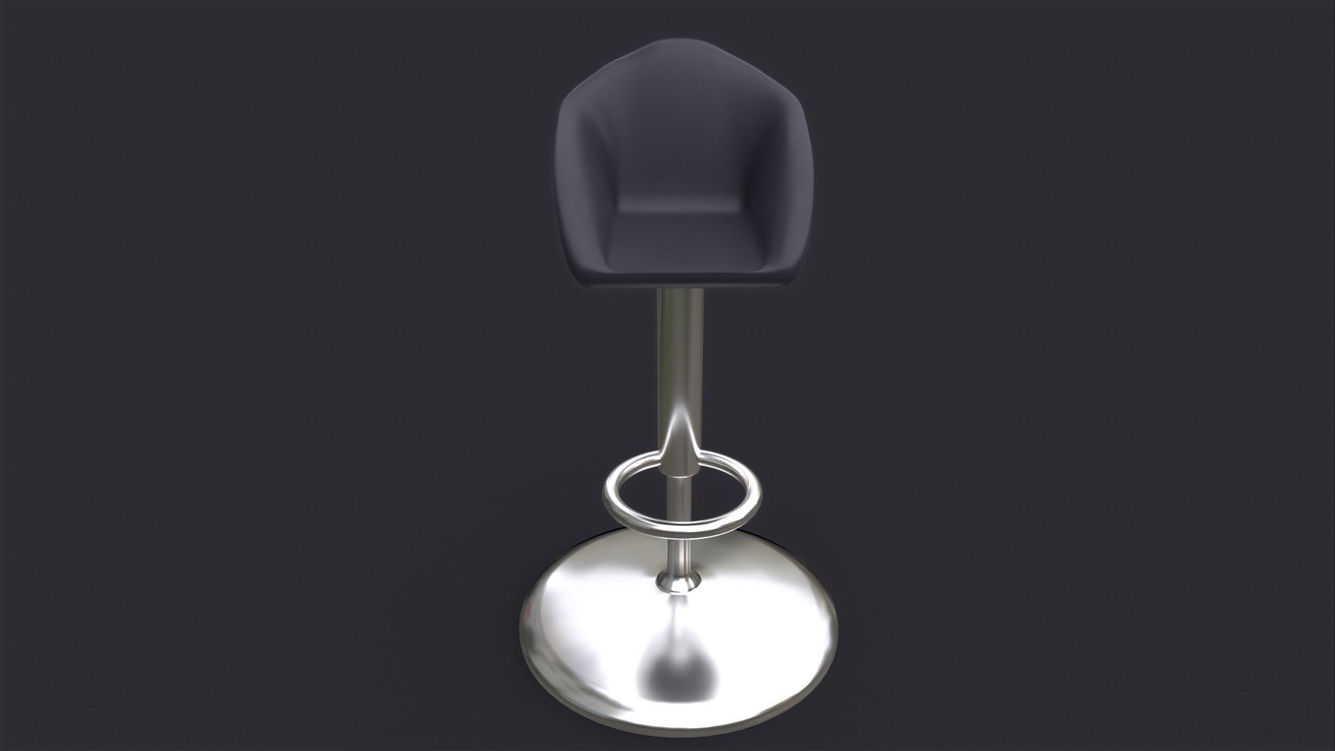 Bar Chair Low-poly 3D model_1