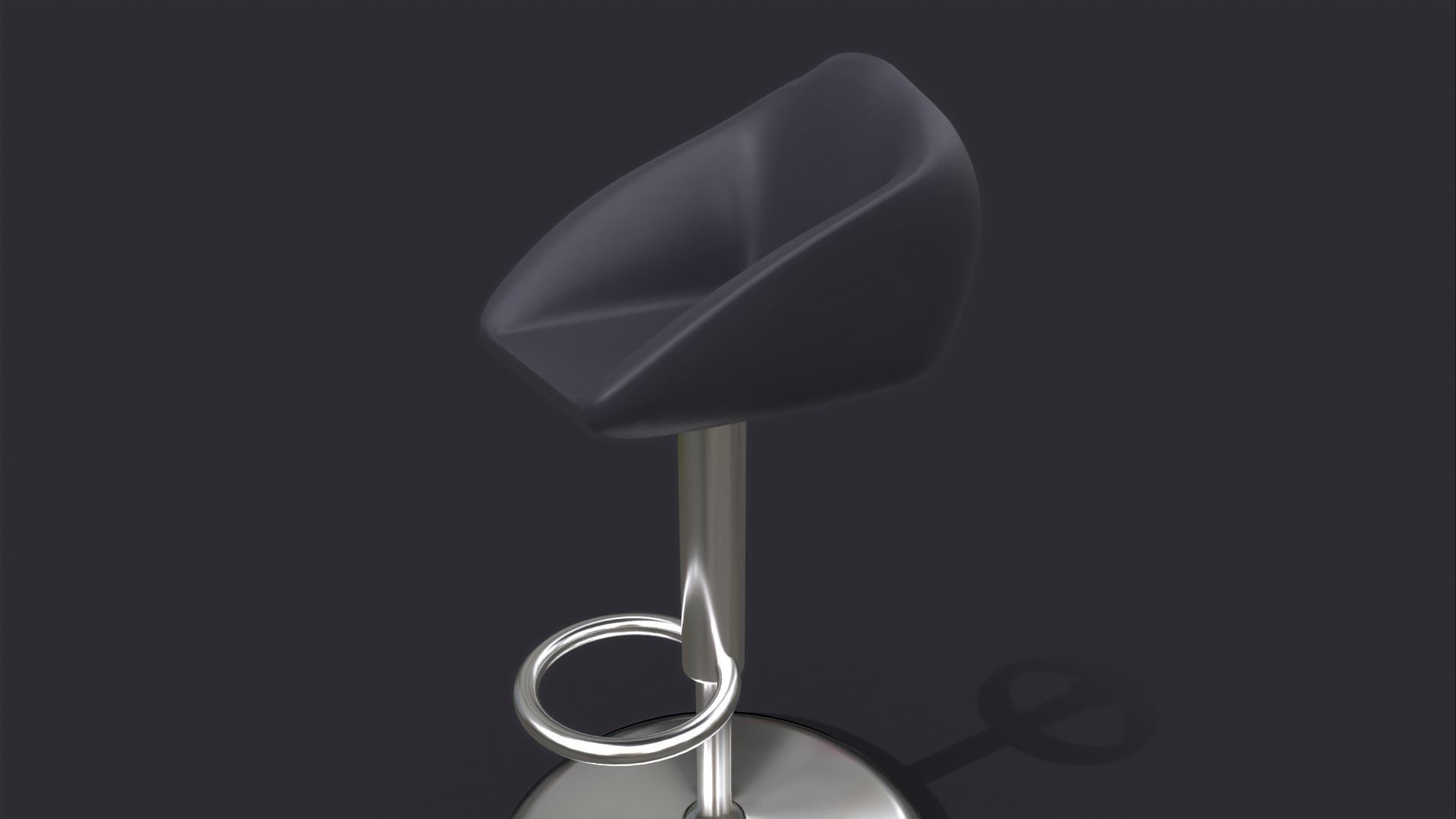 Bar Chair Low-poly 3D model_5