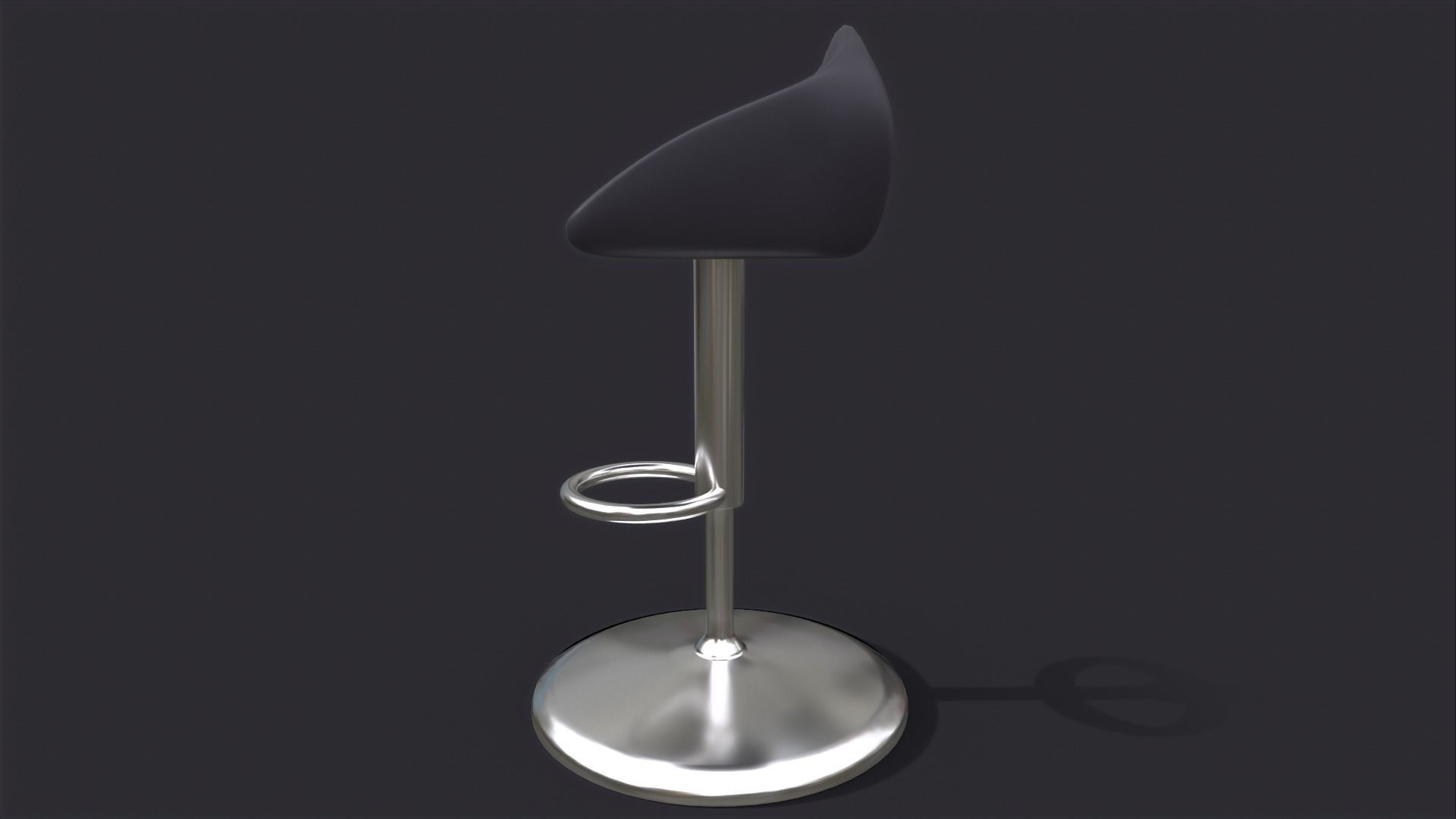 Bar Chair Low-poly 3D model_3
