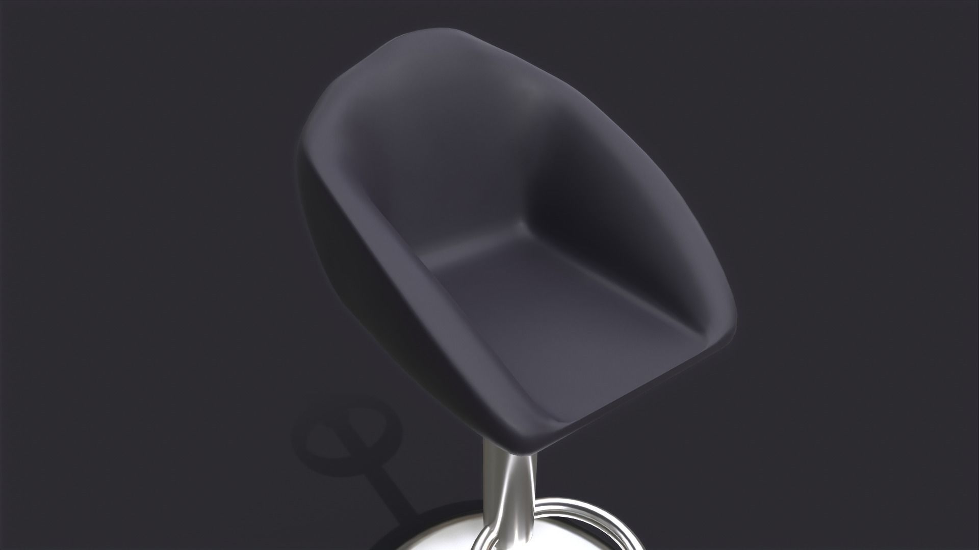 Bar Chair Low-poly 3D model_4