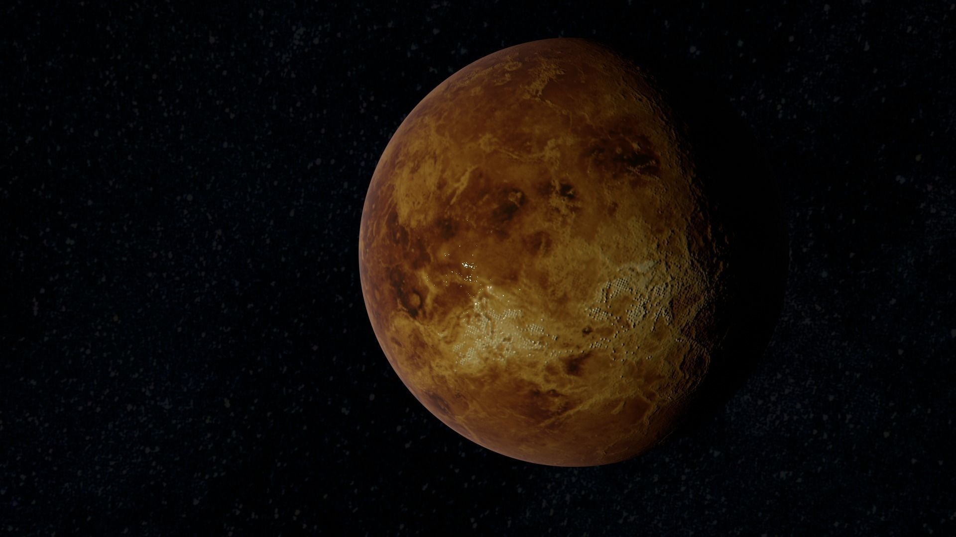 planets moon in space 3D model_3