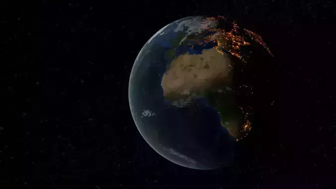 planets moon in space