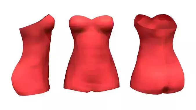 Female Retro One Piece Red White Green Swimsuit