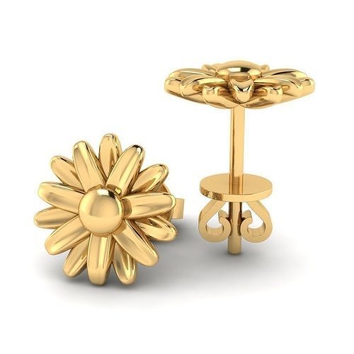 Daisy Stud Earring 3D print model