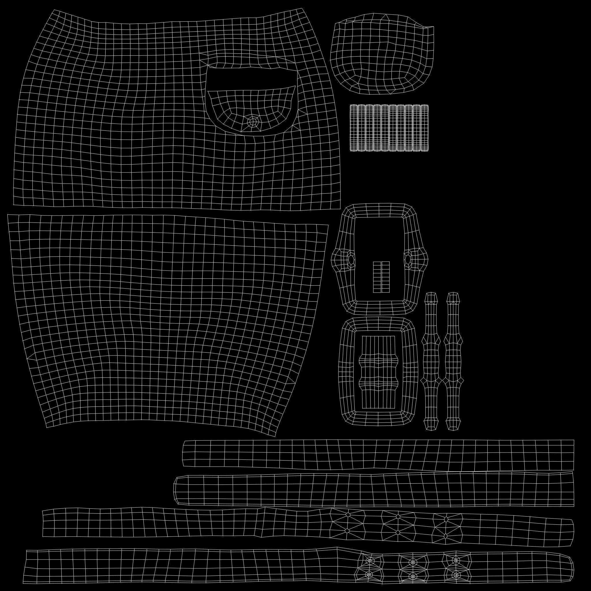 Belt Front Utility Pocket Mini Denim Skirt Low-poly 3D model_13