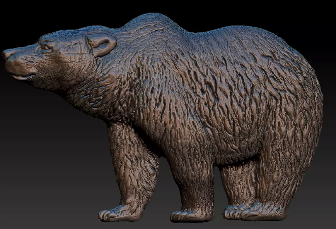 bear grizzly bear 3D print model