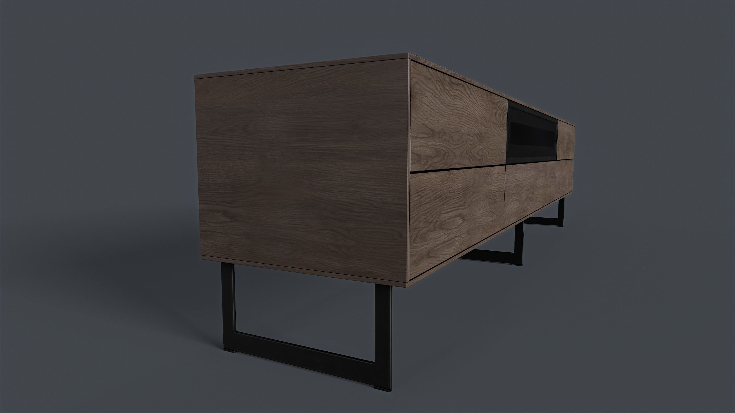 Bellagio TV Dresser 1 PBR Game Ready Low-poly 3D model_11