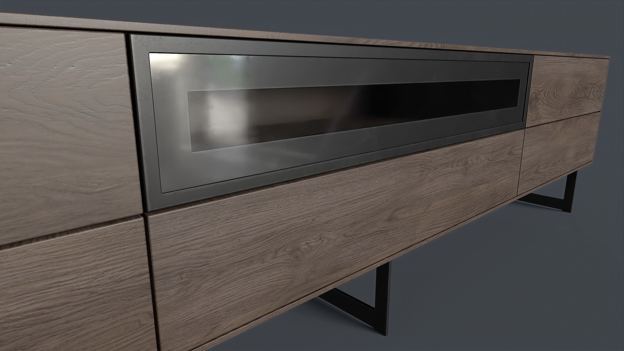 Bellagio TV Dresser 1 PBR Game Ready Low-poly 3D model_3