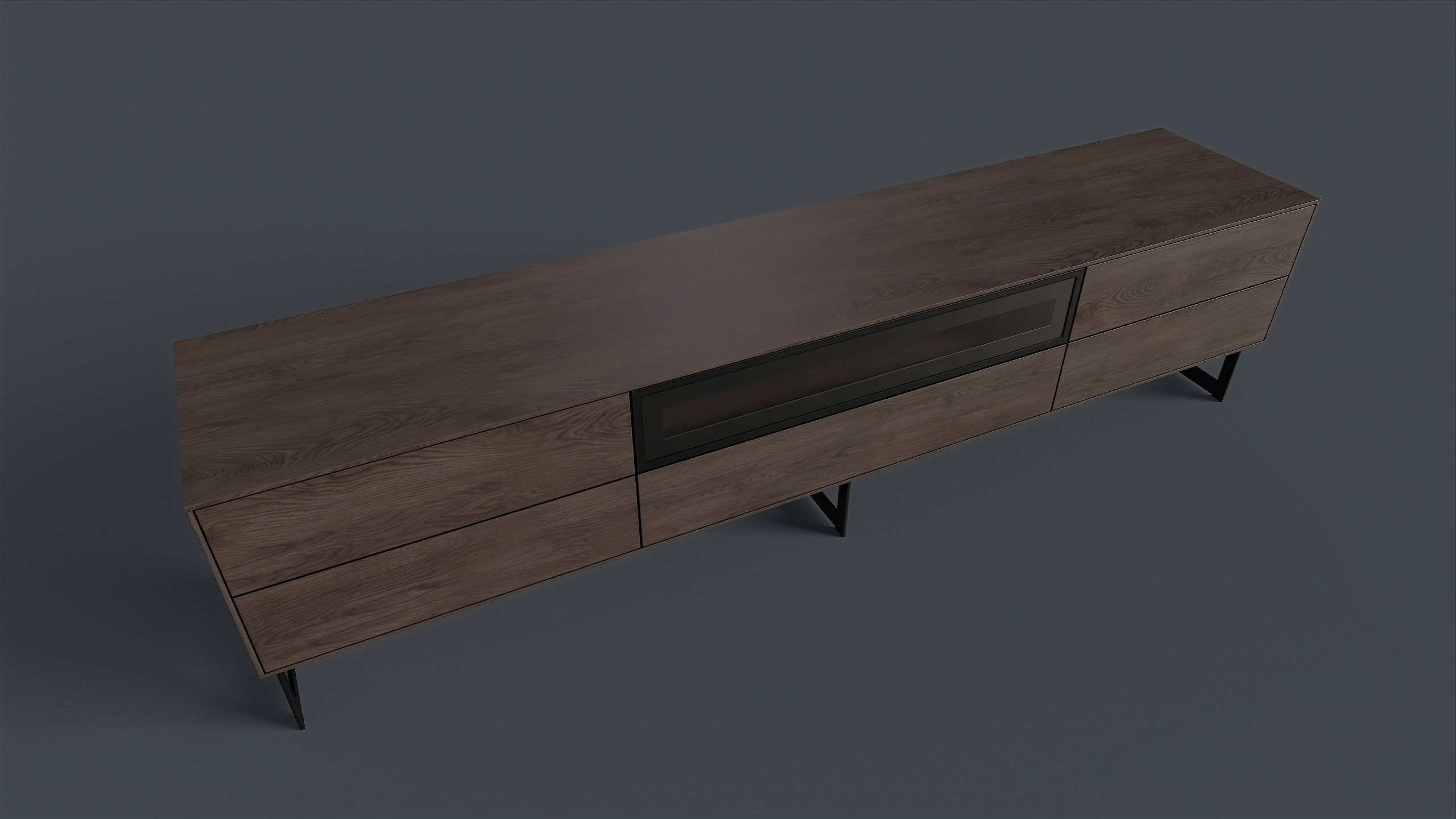 Bellagio TV Dresser 1 PBR Game Ready Low-poly 3D model_10