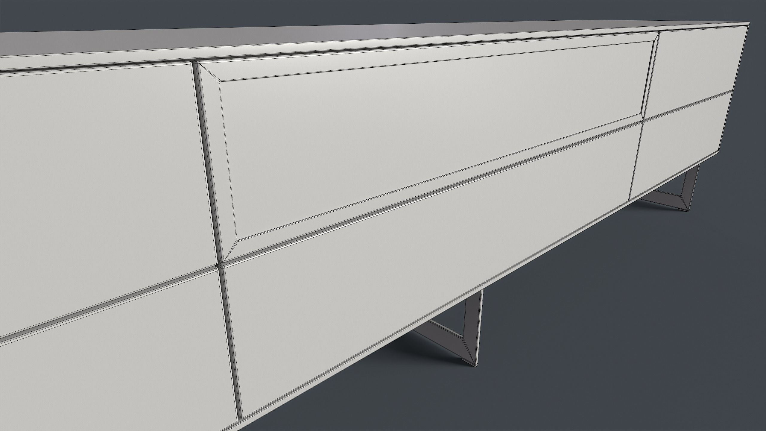 Bellagio TV Dresser 1 PBR Game Ready Low-poly 3D model_17