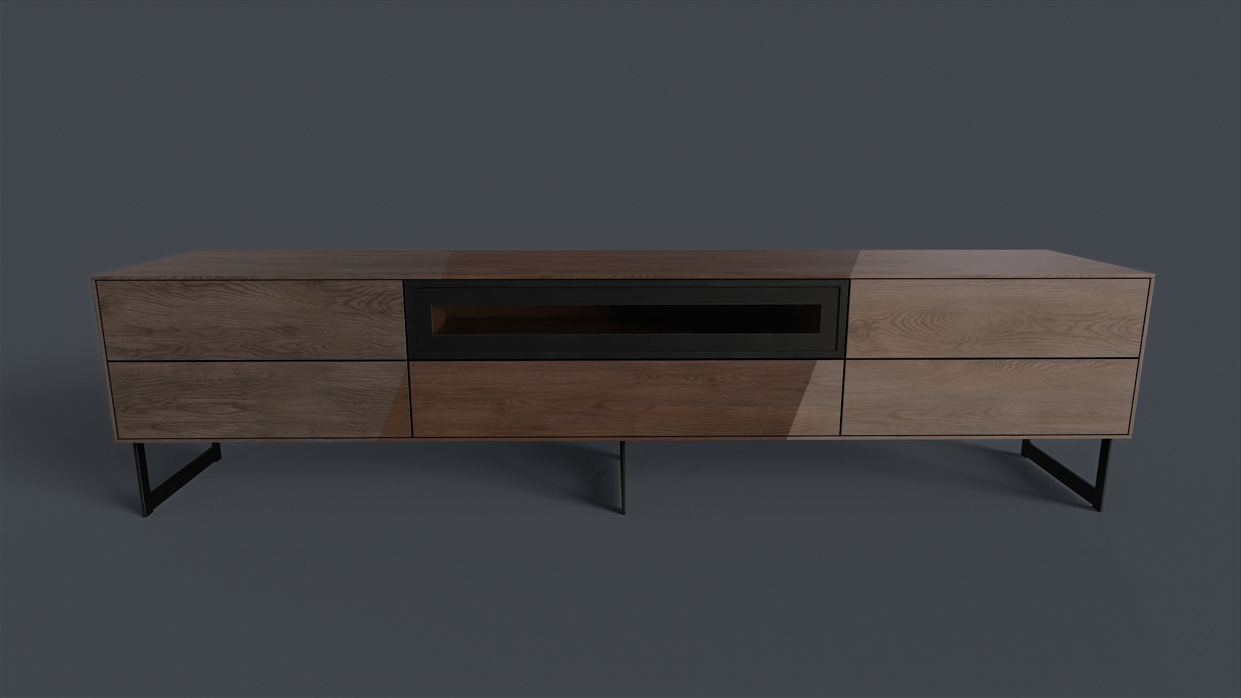 Bellagio TV Dresser 1 PBR Game Ready Low-poly 3D model_6
