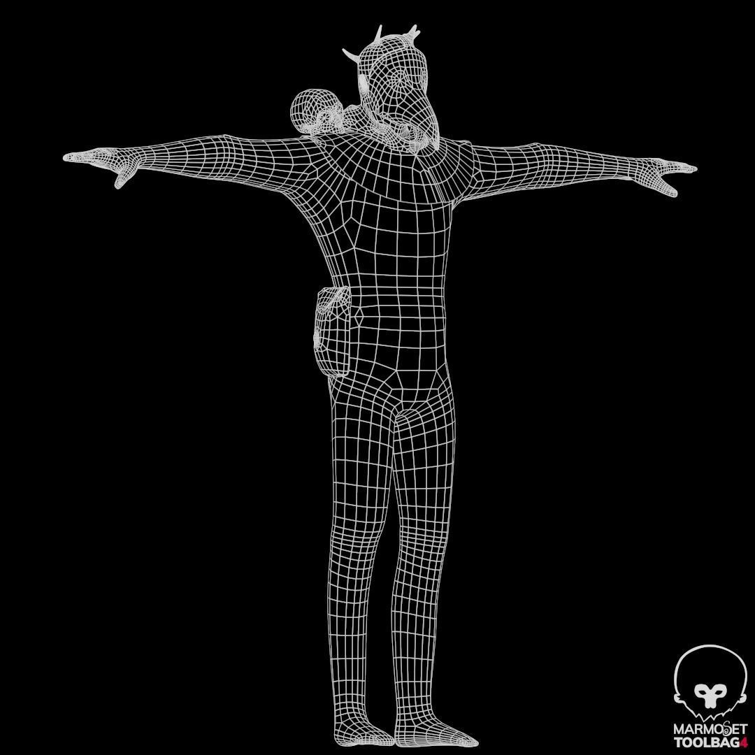 Takashi - Game Ready character Low-poly 3D model_19