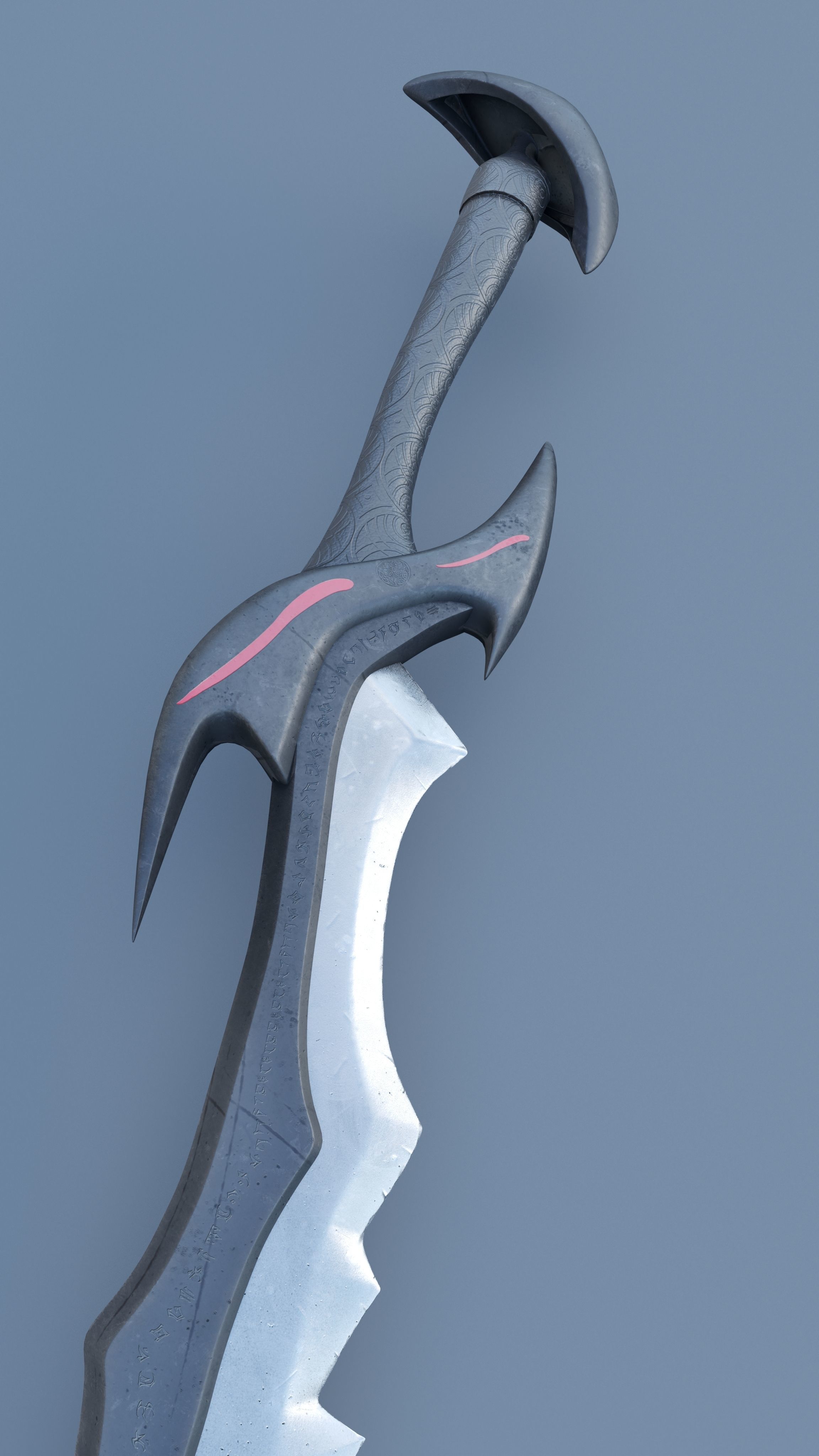 Dagger pair of swords Low-poly 3D model_3