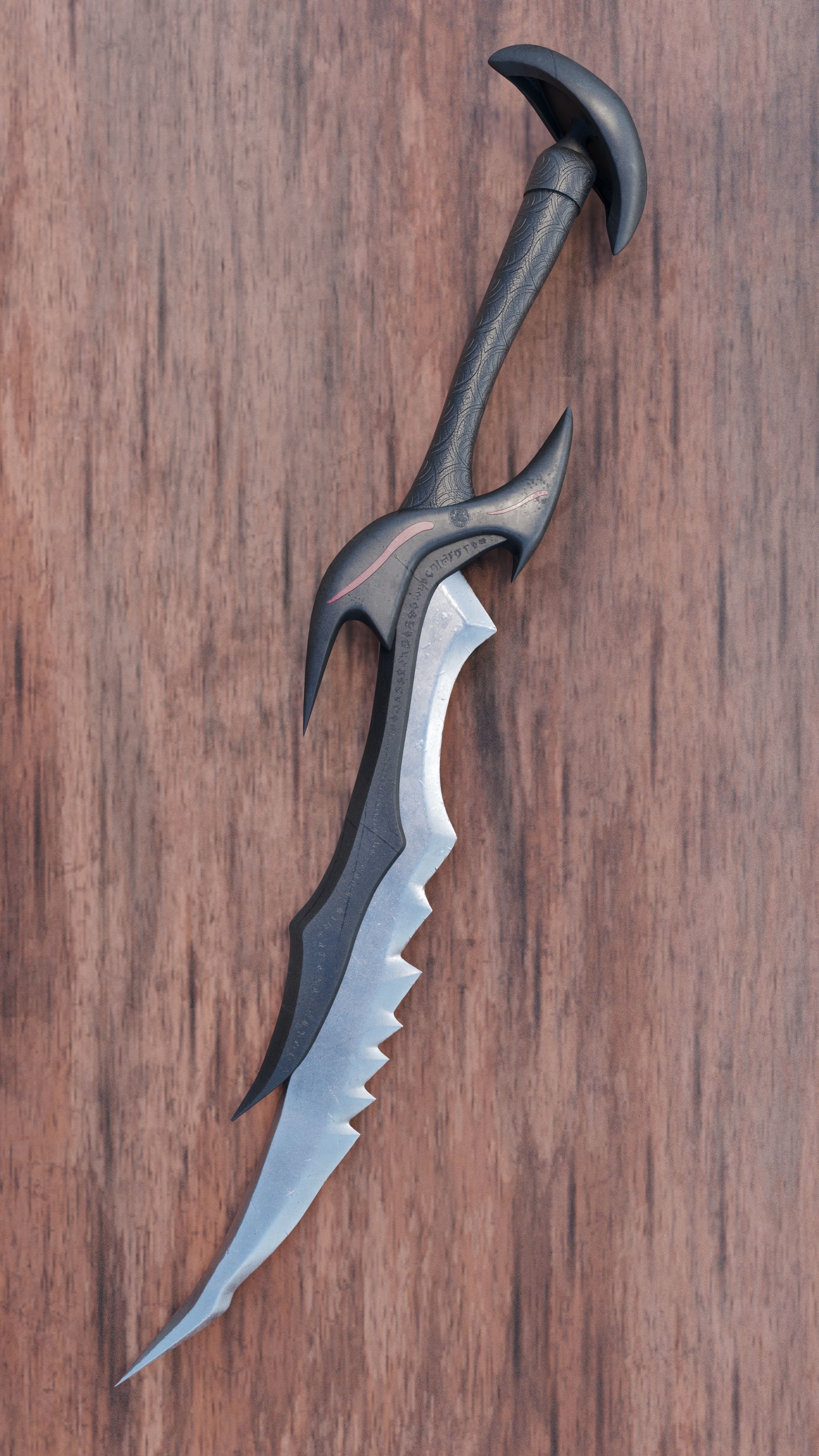 Dagger pair of swords Low-poly 3D model_1