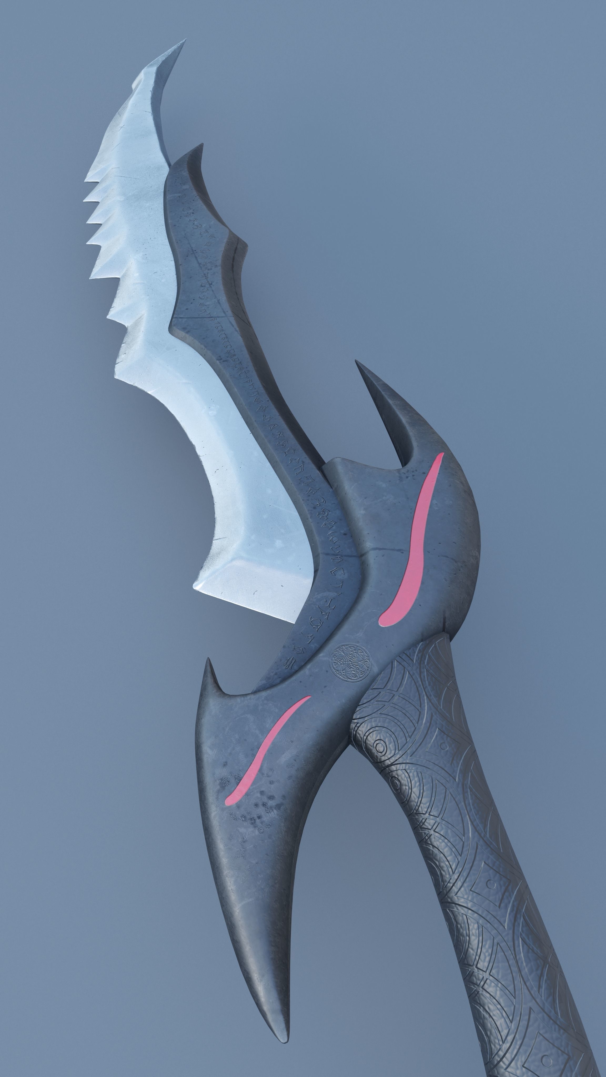 Dagger pair of swords Low-poly 3D model_2