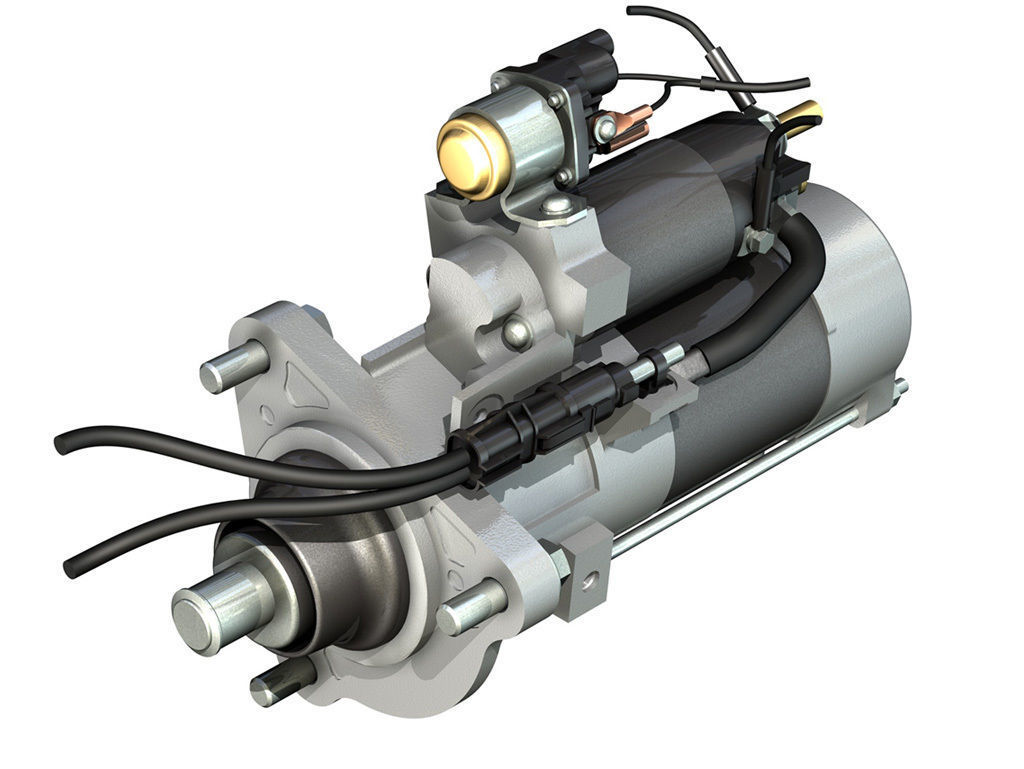 Starter Motor 04 3D model_1