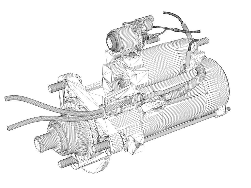 Starter Motor 04 3D model_9