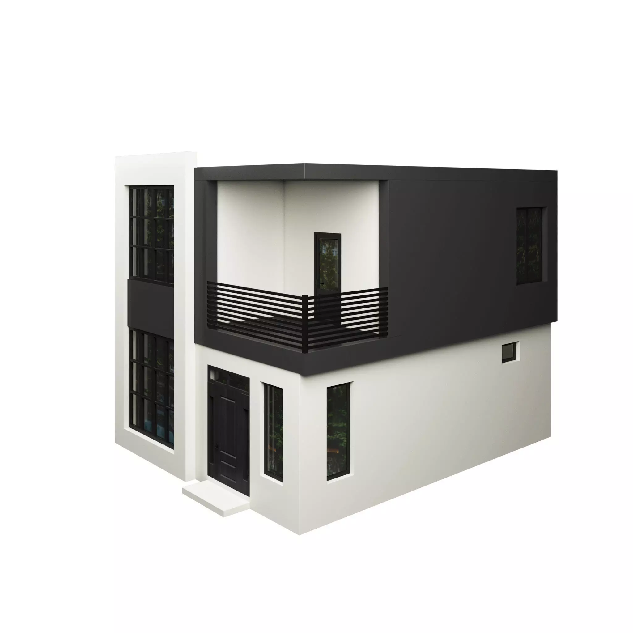 Modern House 3d model Free 3D model