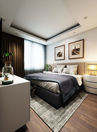Bedroom 3dmodel V-ray rendering 3D model