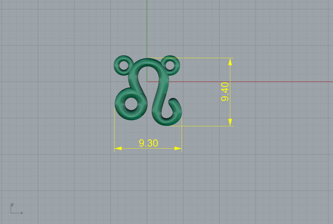 Zodiac signs - Leo pendant 3D print model_4