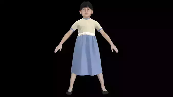 Kid Dress Collection 3D model