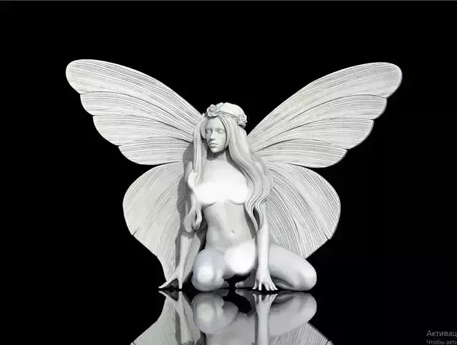 girl butterfly 3D print model
