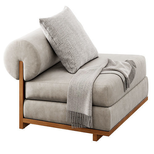 Moving Mountains Slipper Chair 3D model 2