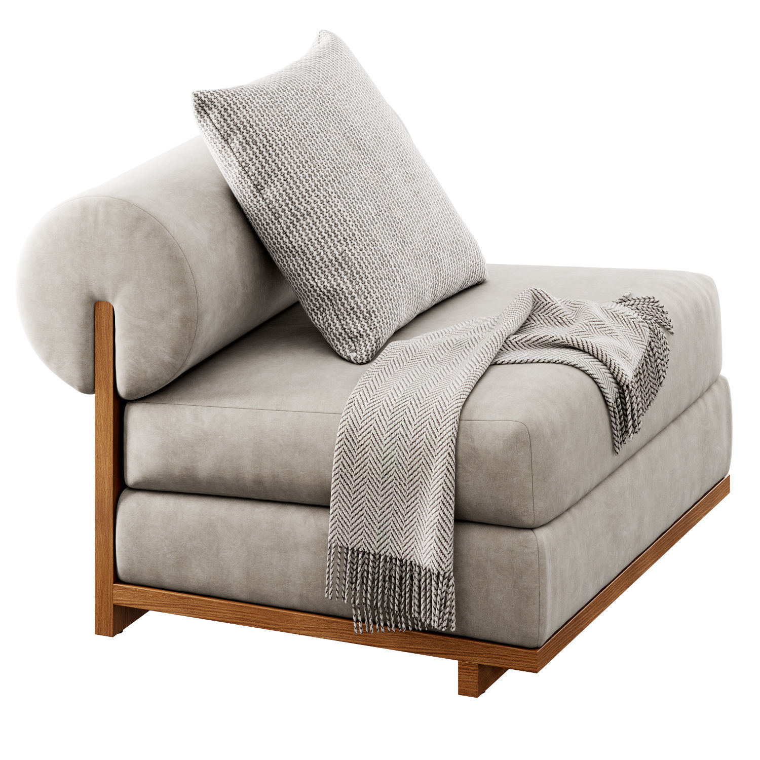 Moving Mountains Slipper Chair 3D model_1