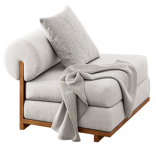 Moving Mountains Slipper Chair 3D model 4