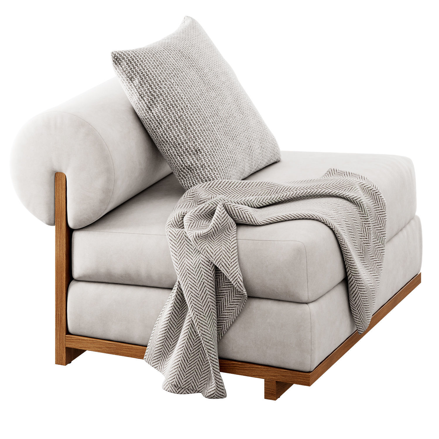 Moving Mountains Slipper Chair 3D model_3