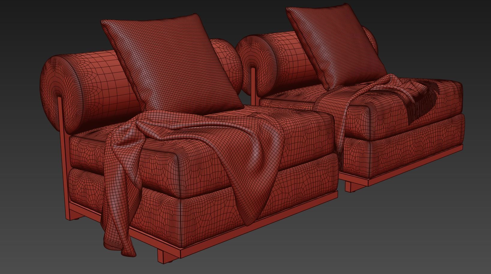 Moving Mountains Slipper Chair 3D model_9