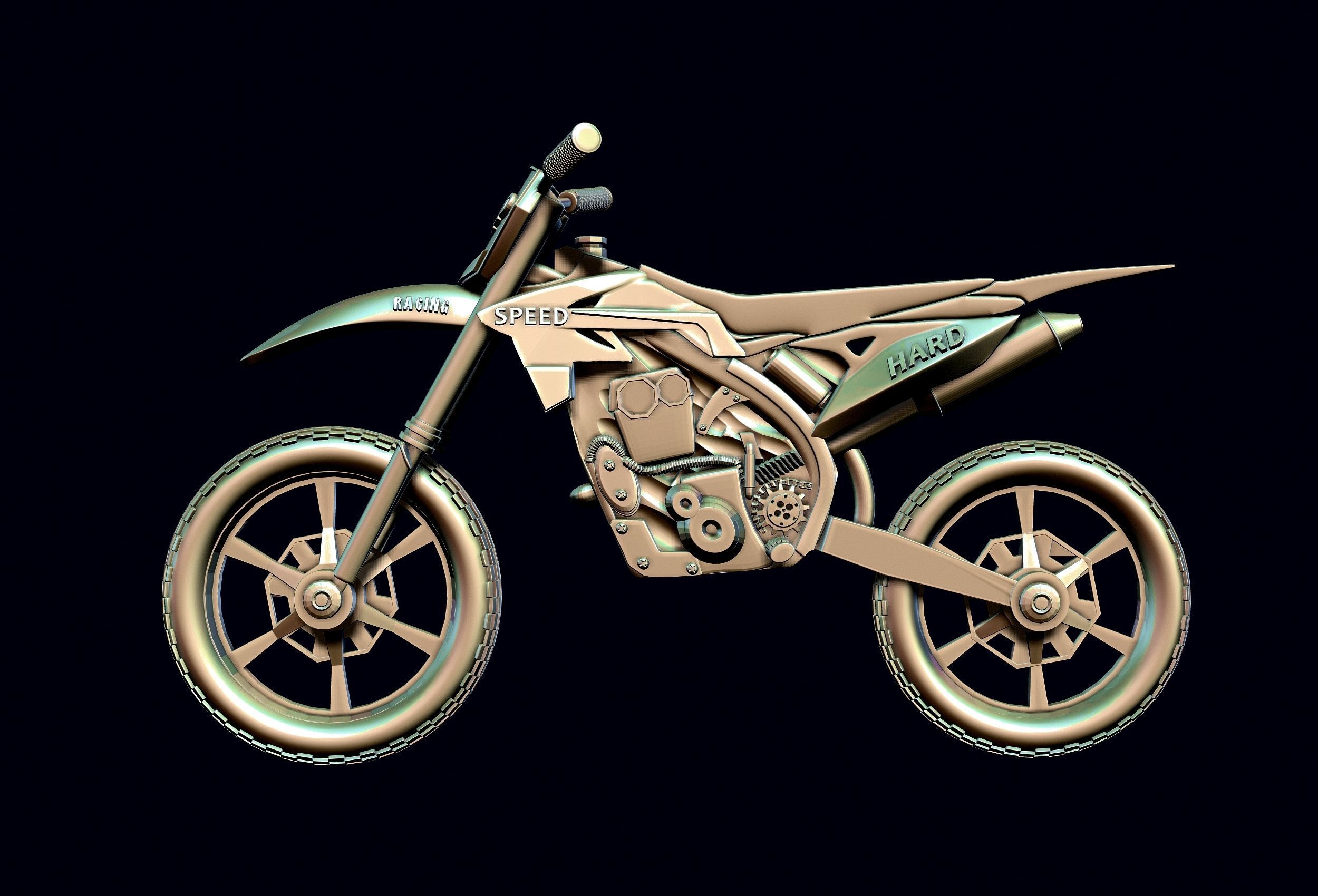 racing motorcycle Suzuki rmz-250 3D print model_3