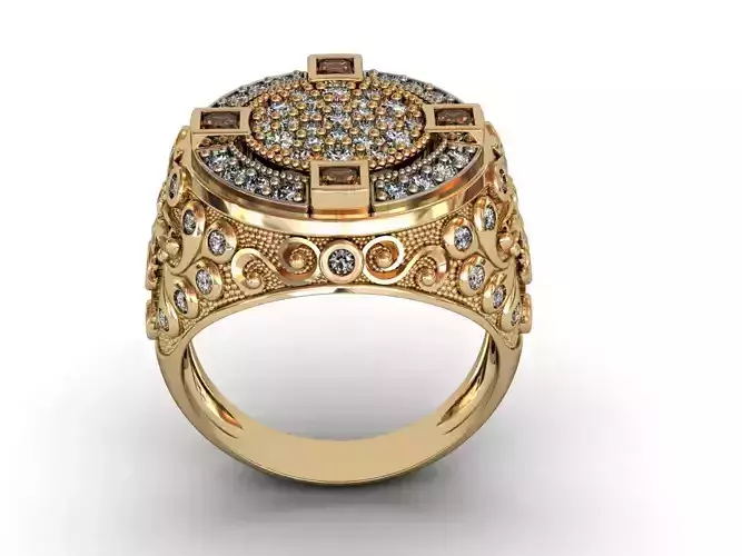 Faberge  Diamond Ring 3D print model 