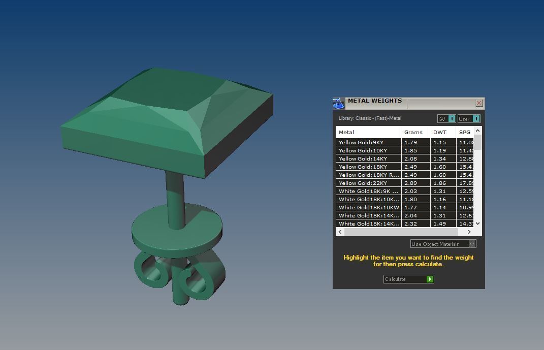 Diamond Shape Stud Earring Mix Size 3D print model_8