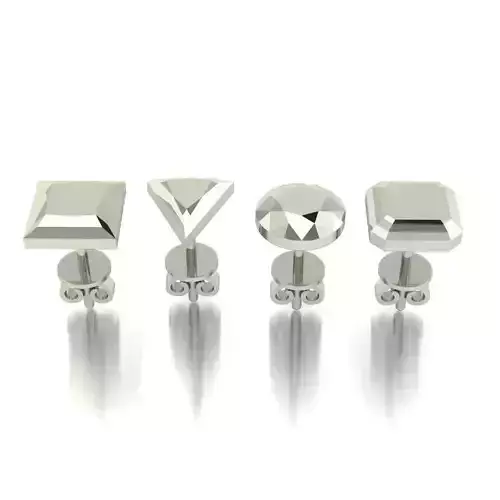 Diamond Shape Stud Earring Mix Size