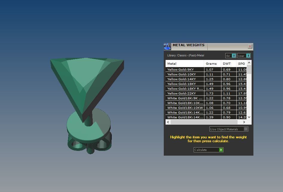 Diamond Shape Stud Earring Mix Size 3D print model_9