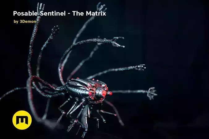 Posable Sentinel - The Matrix 3D print model