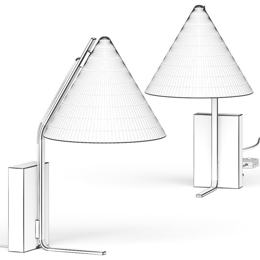 Kristina Dam Studio Cone Table Lamp 3D model_1