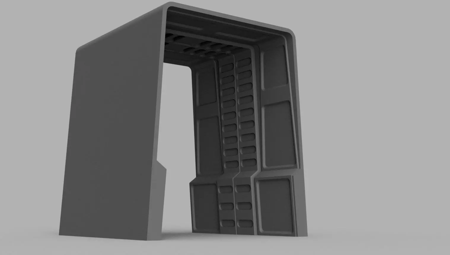 Archway door 3D print model_0