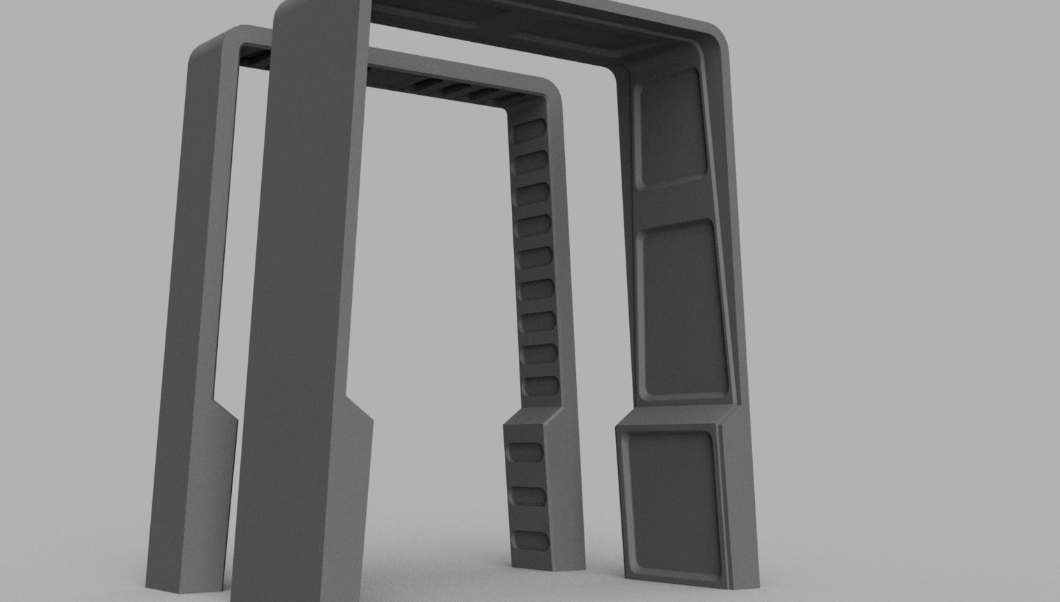 Archway door 3D print model_1